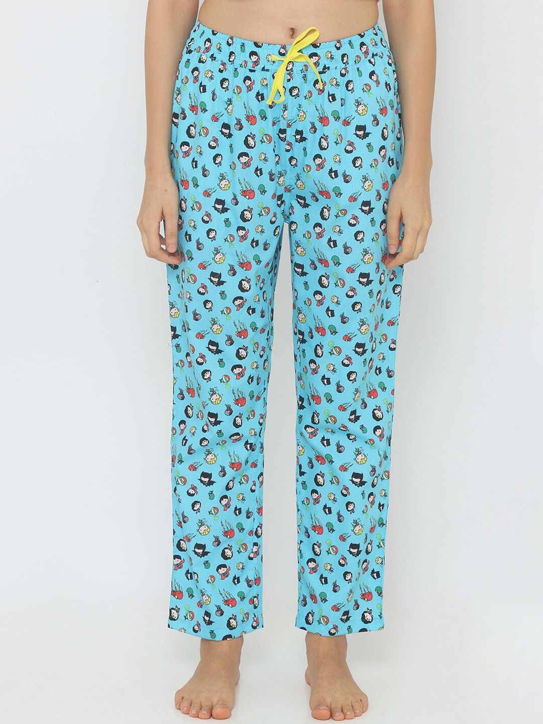 Smugglerz Women Blue Printed Lounge Pants Price in India