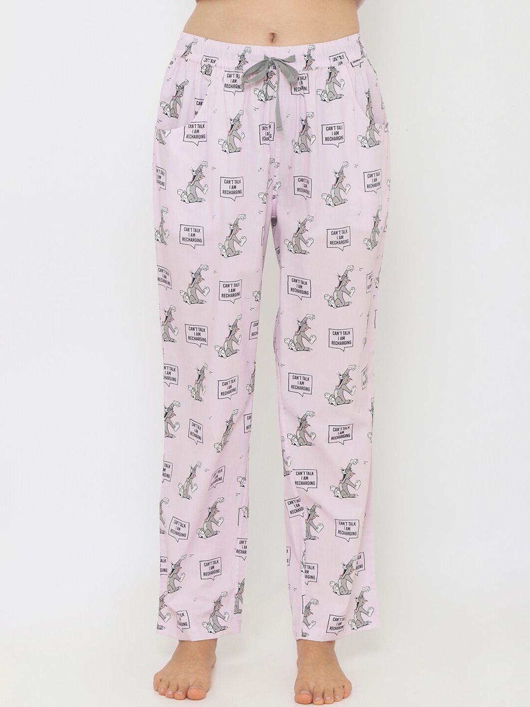 Smugglerz Women Pink Printed Lounge Pants Price in India