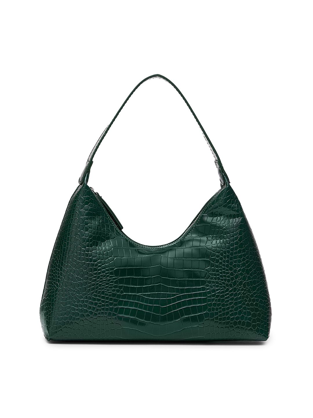 MIRAGGIO Green Animal Textured PU Shopper Hobo Bag Price in India