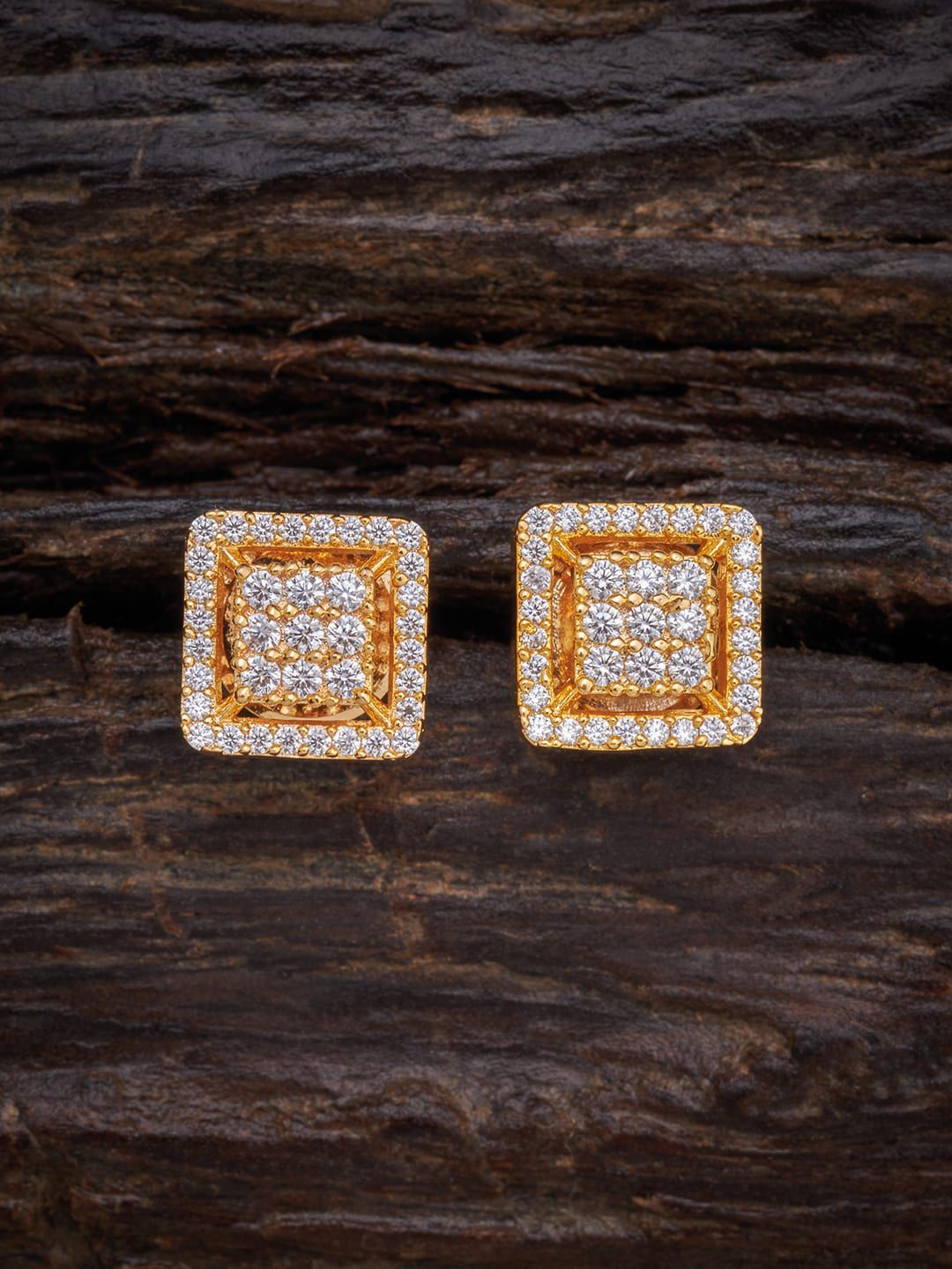 Kushal's Fashion Jewellery White Square Studs Earrings Price in India