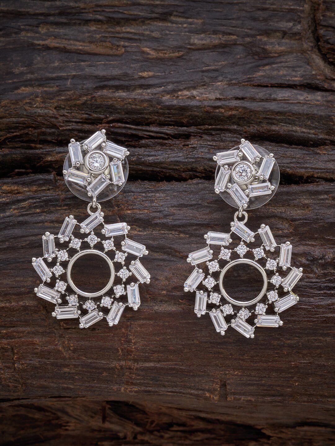 Kushal's Fashion Jewellery White Circular Studs Earrings Price in India