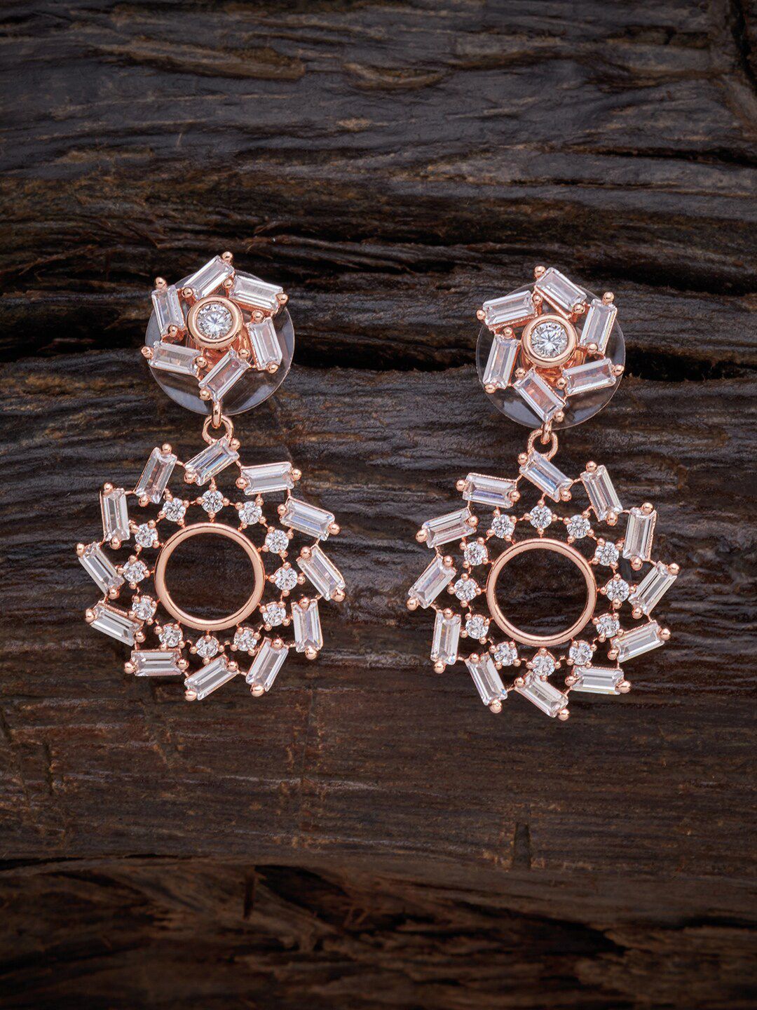 Kushal's Fashion Jewellery White Circular Studs Earrings Price in India