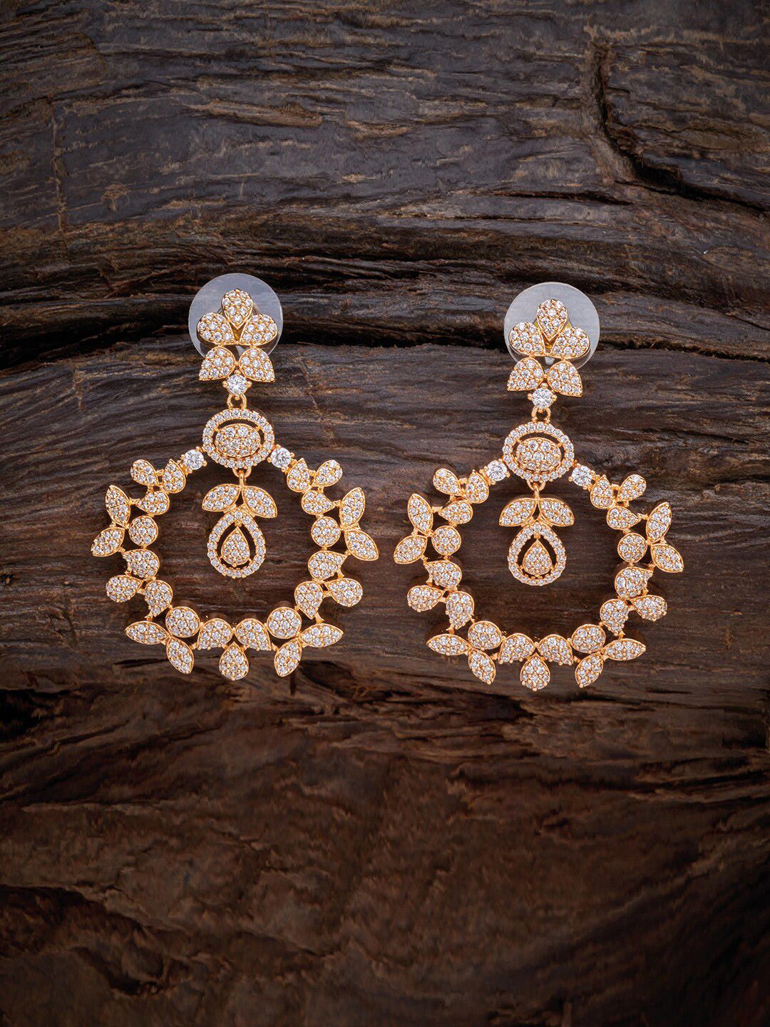 Kushal's Fashion Jewellery White Circular Drop Earrings Price in India