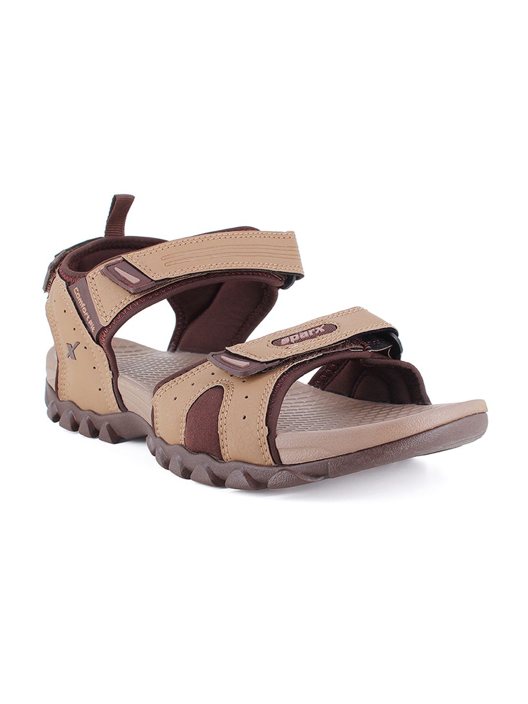 Sparx Men Camel Brown Solid Floater Sports Sandals