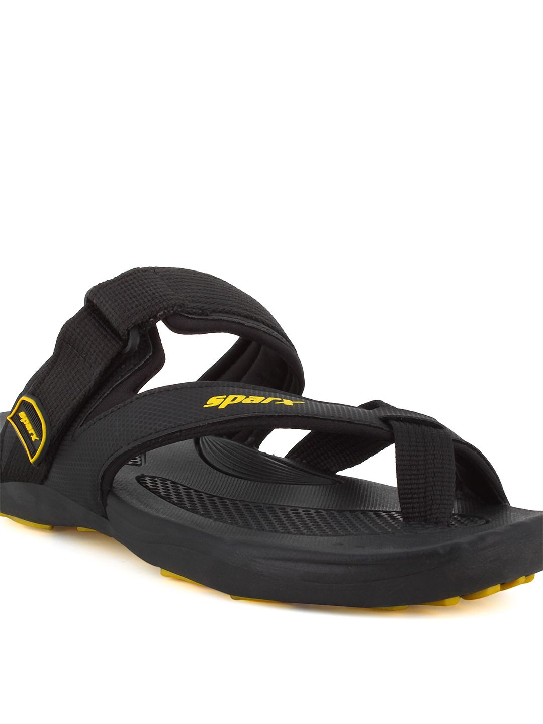 Buy Sparx Men Black & Yellow Comfort Sandals - Sandals for Men