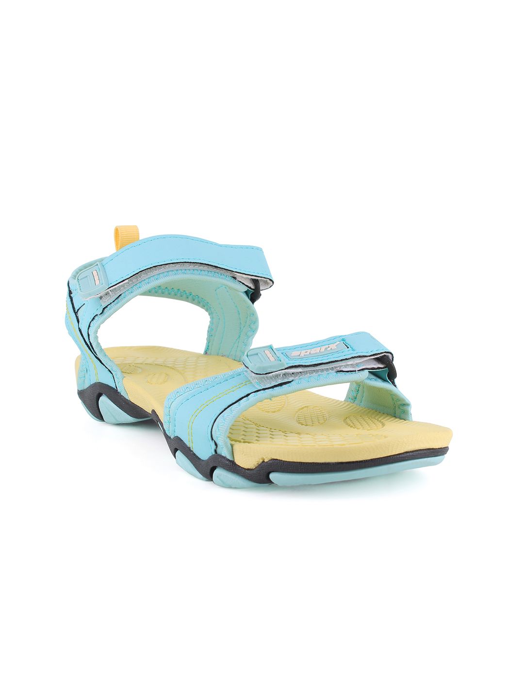 Sparx Women Green & Yellow Solid Sports Sandals Price in India