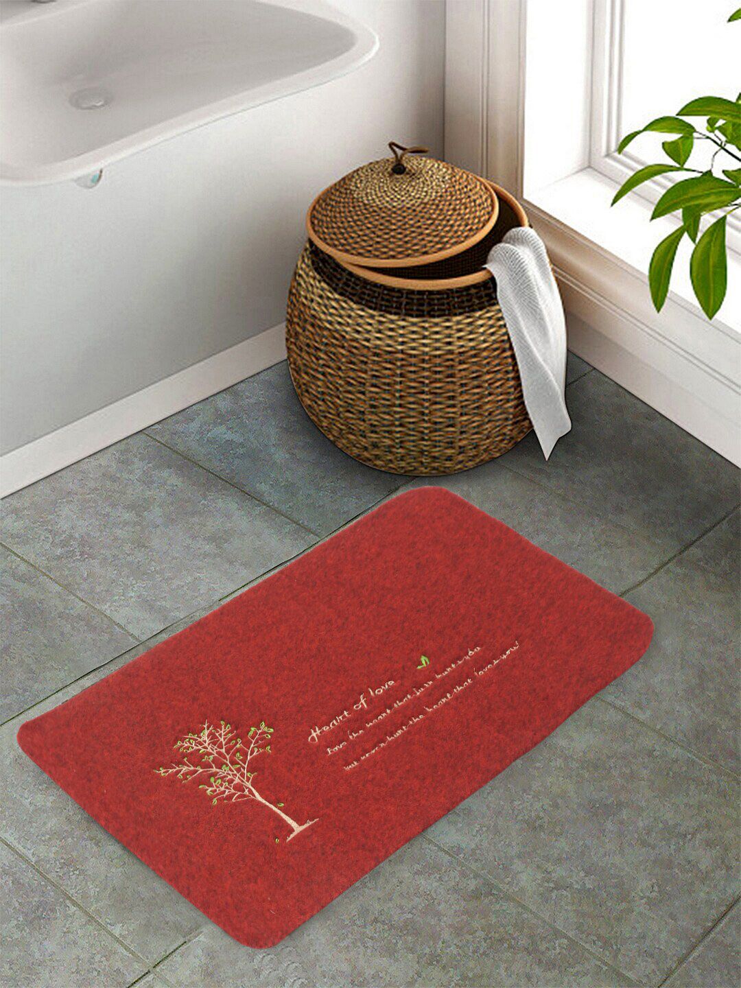 Cortina Maroon Printed Coir Doormat Price in India