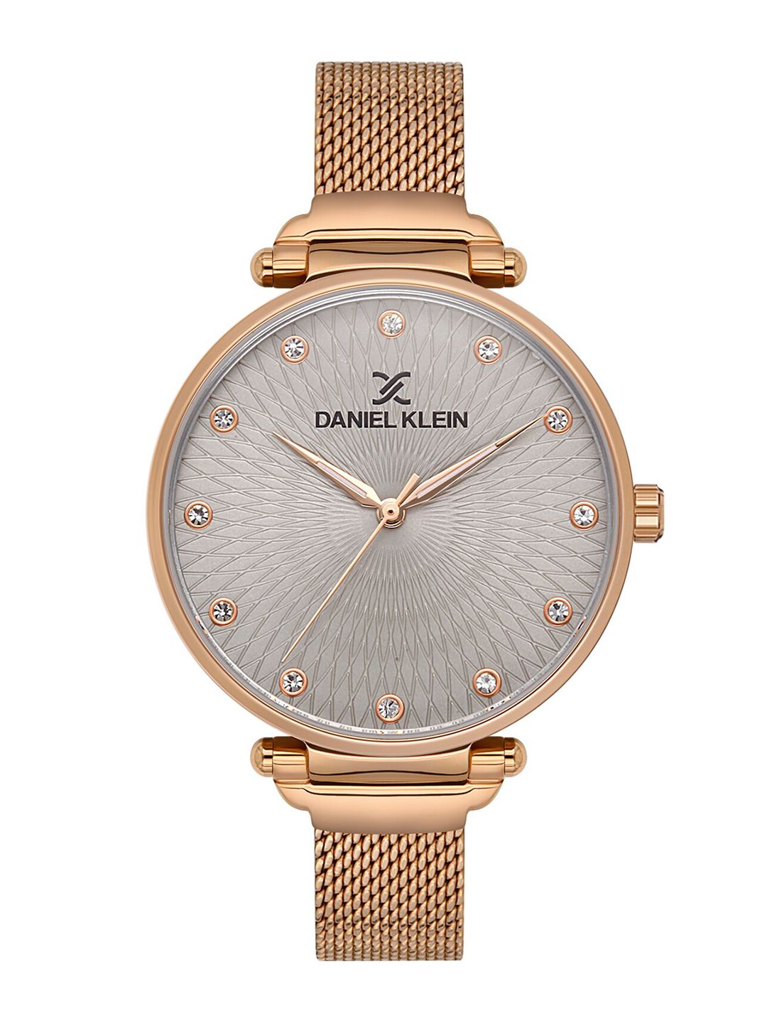 Daniel Klein Women Pink Dial & Rose Gold Toned Bracelet Style Straps Analogue Watch DK 1 13188-4 Price in India