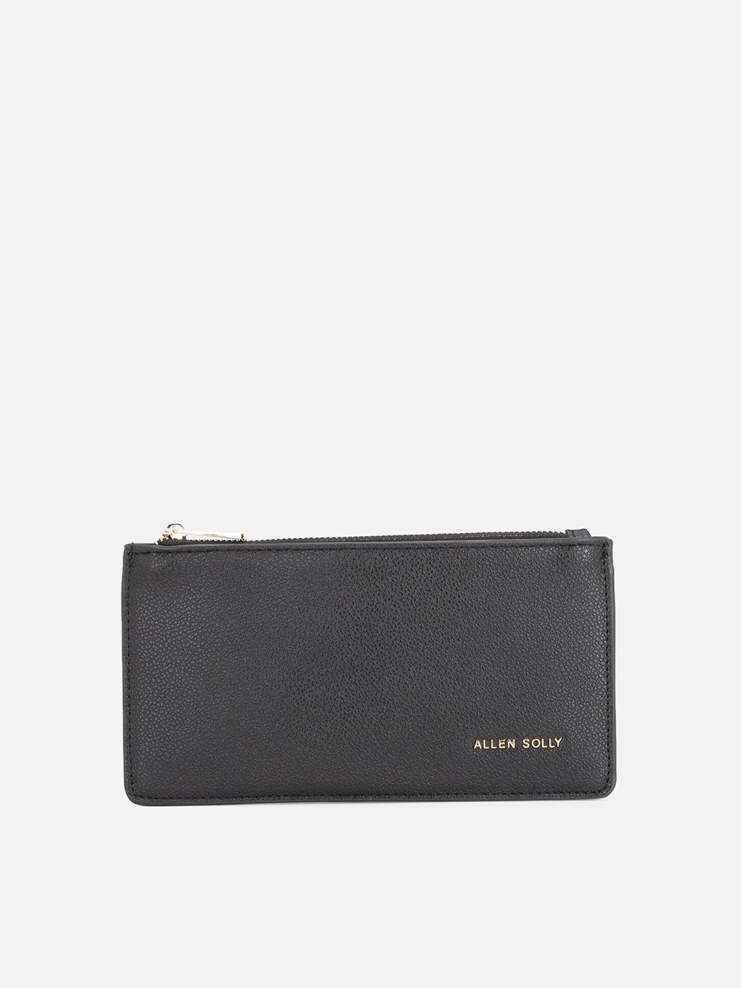 Allen Solly Allen Solly Women Black Zip Detail PU Zip Around Wallet