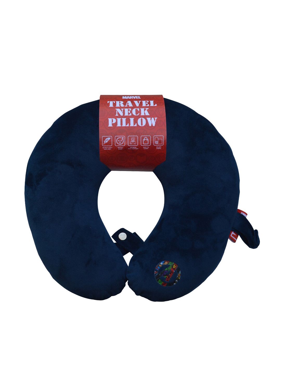 Marvel Blue Solid Travel Neck Pillow Price in India