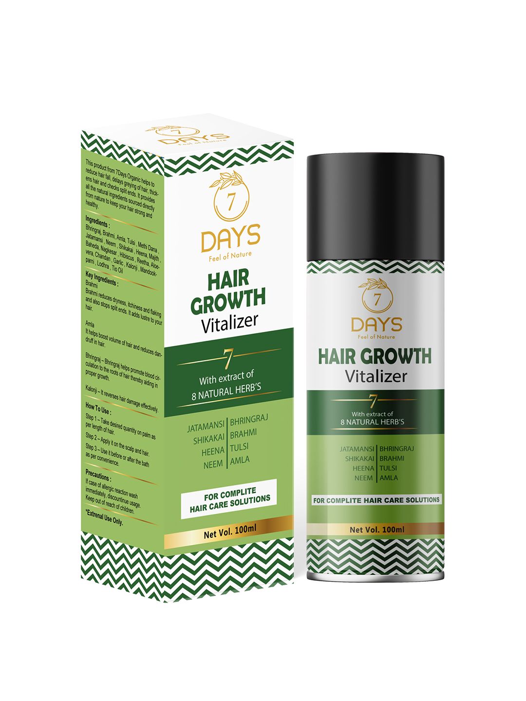 7 DAYS Organic Hair Growth Vitalizer - 100ml