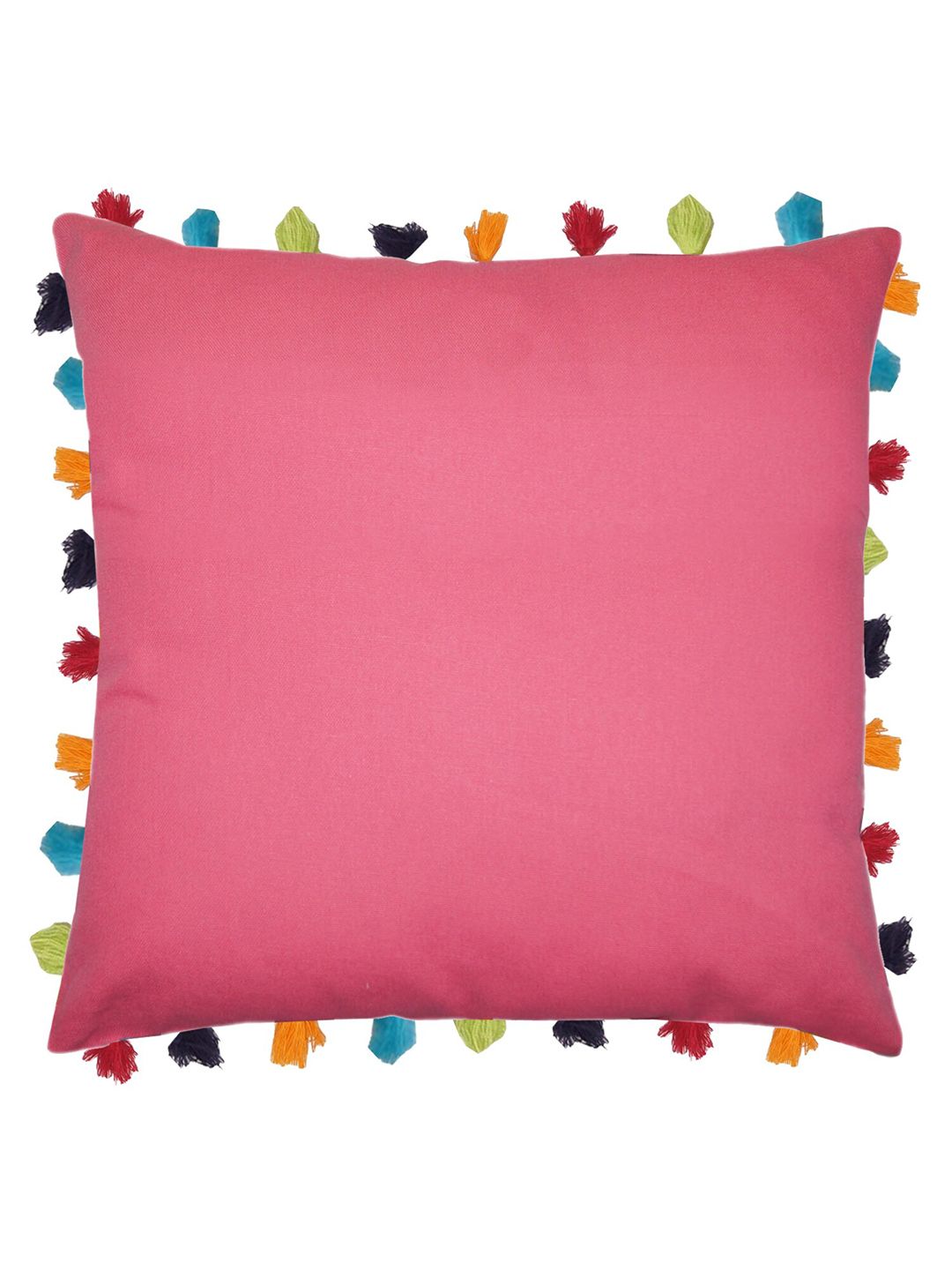 Lushomes Pink Solid Square Cushion Covers Price in India