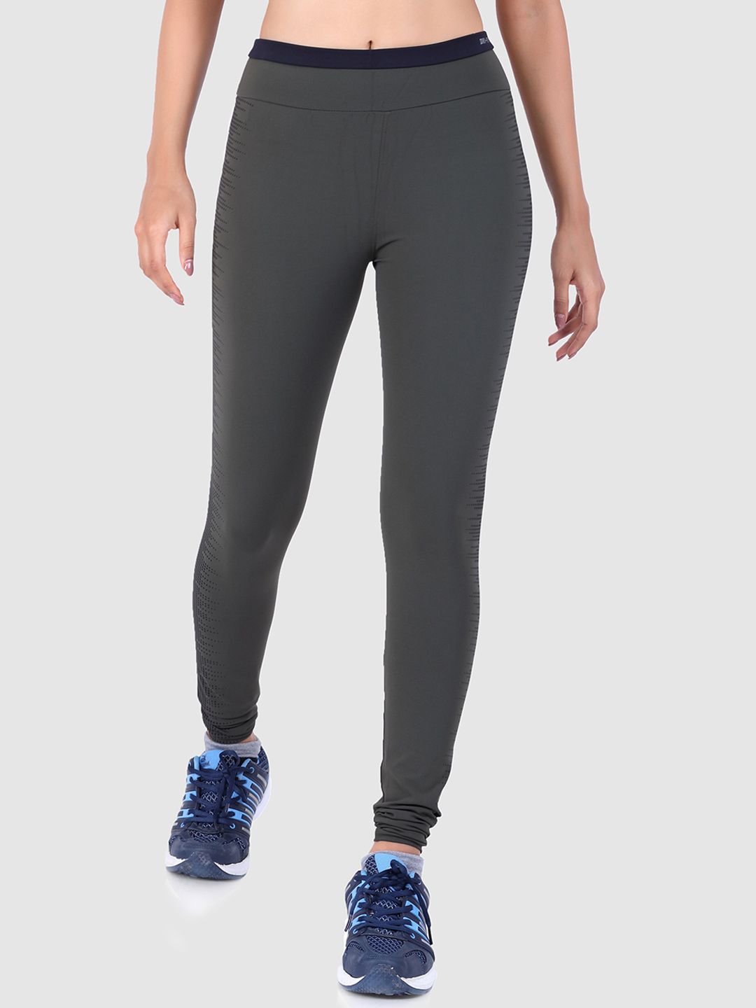 LAASA  SPORTS Women Black Printed Dry Fit Tights Price in India