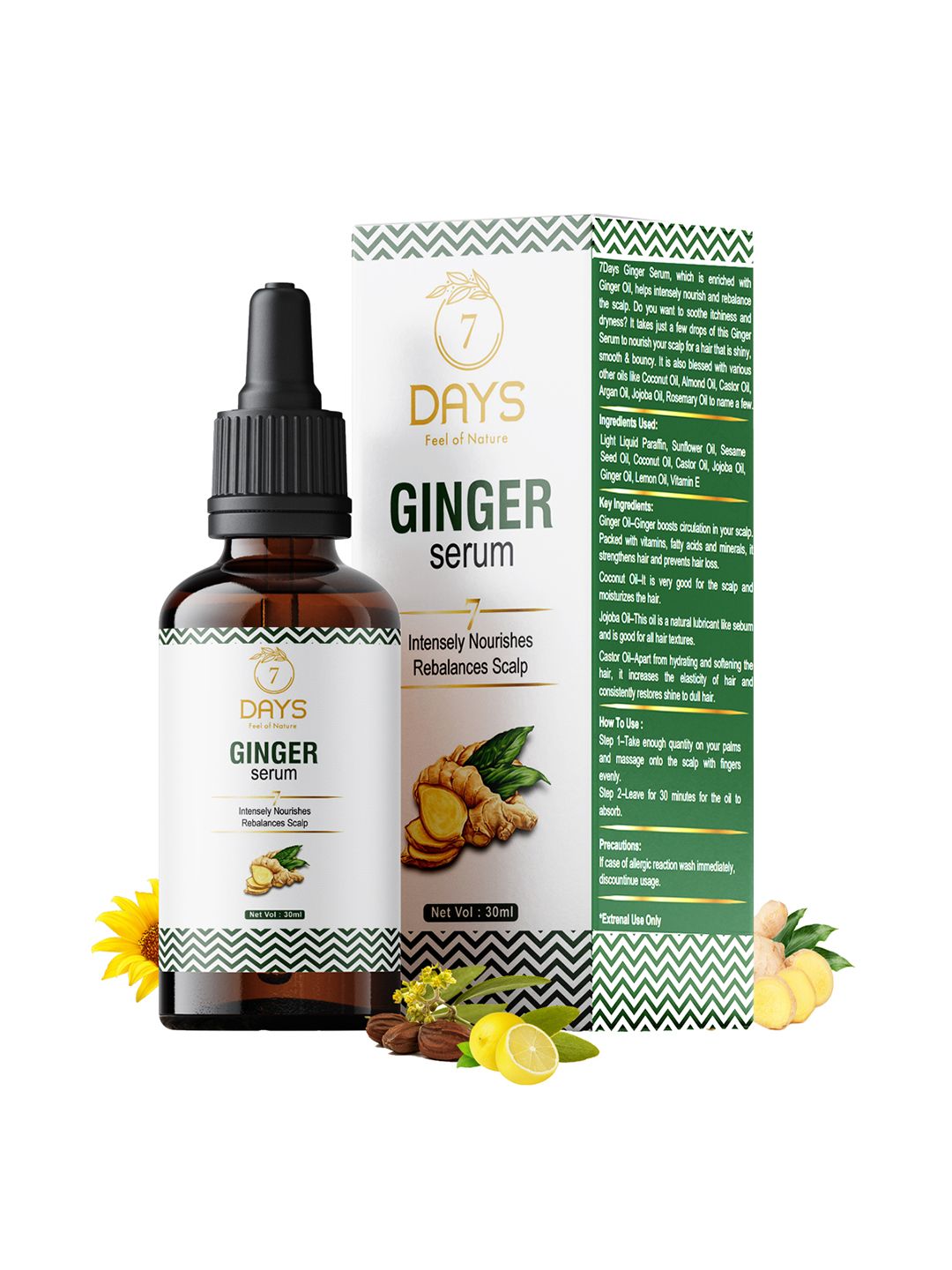 7 DAYS Organic Ginger Hair Serum - 30ml