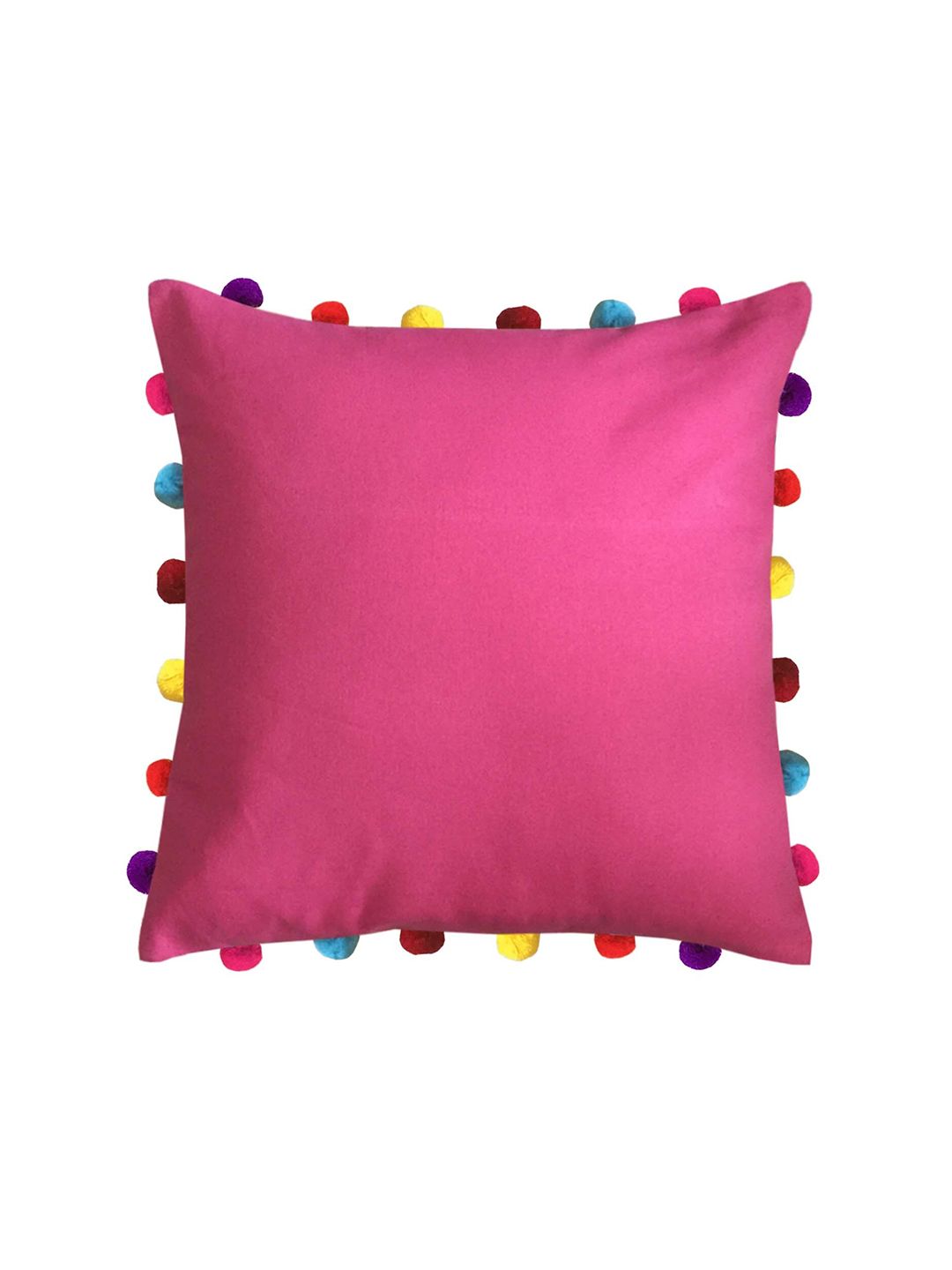 Lushomes Pink Solid Square Cushion Covers Price in India