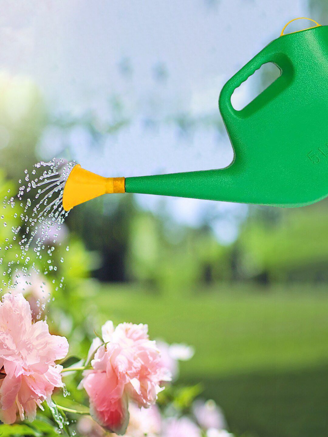 Kuber Industries Green Plastic Squere Watering Can Price in India