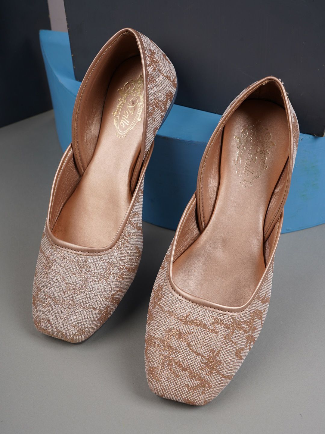VEILLE Women Rose Gold Party Ballerinas Flats Price in India