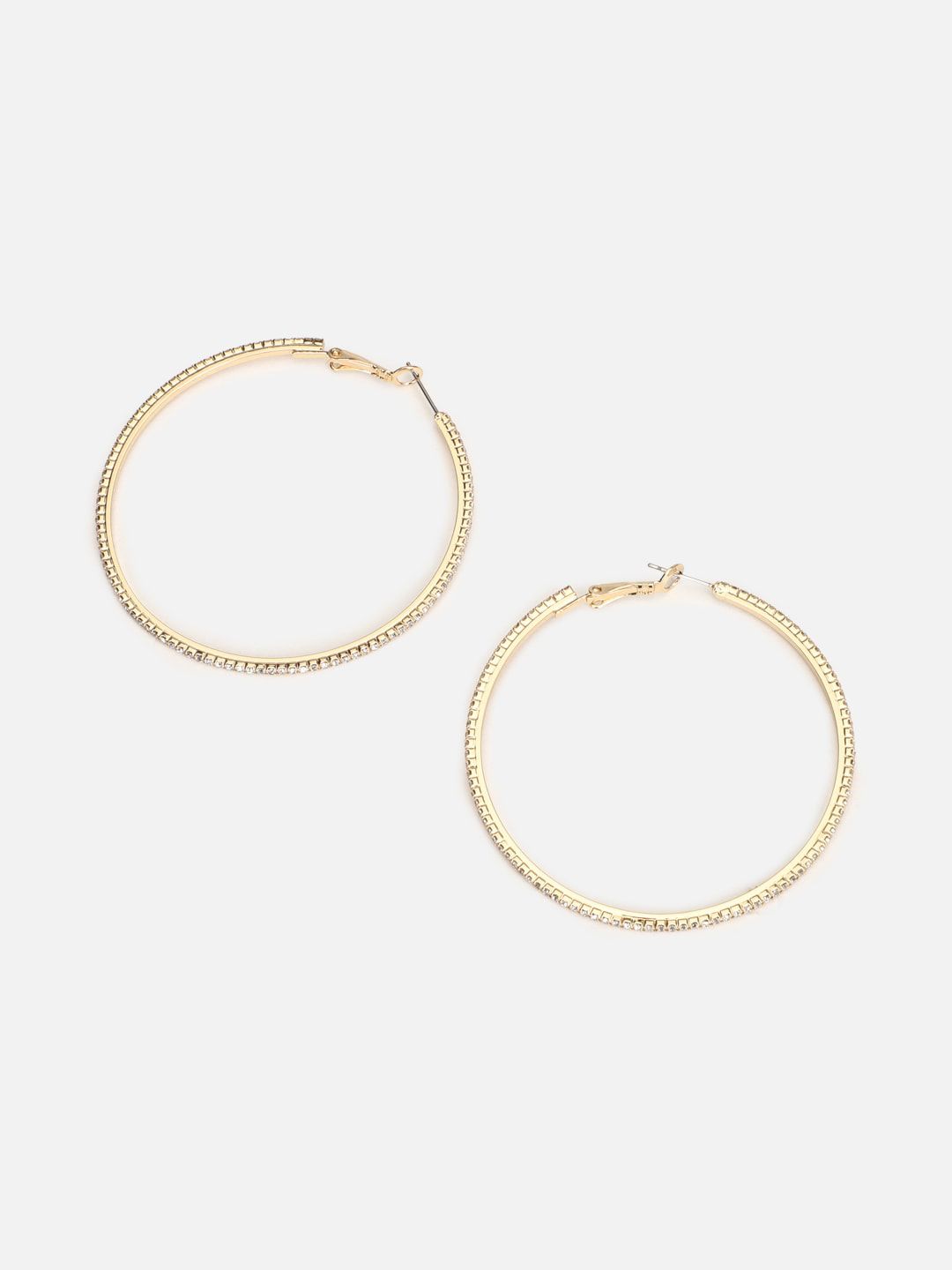FOREVER 21 Gold-Toned Contemporary Hoop Earrings Price in India