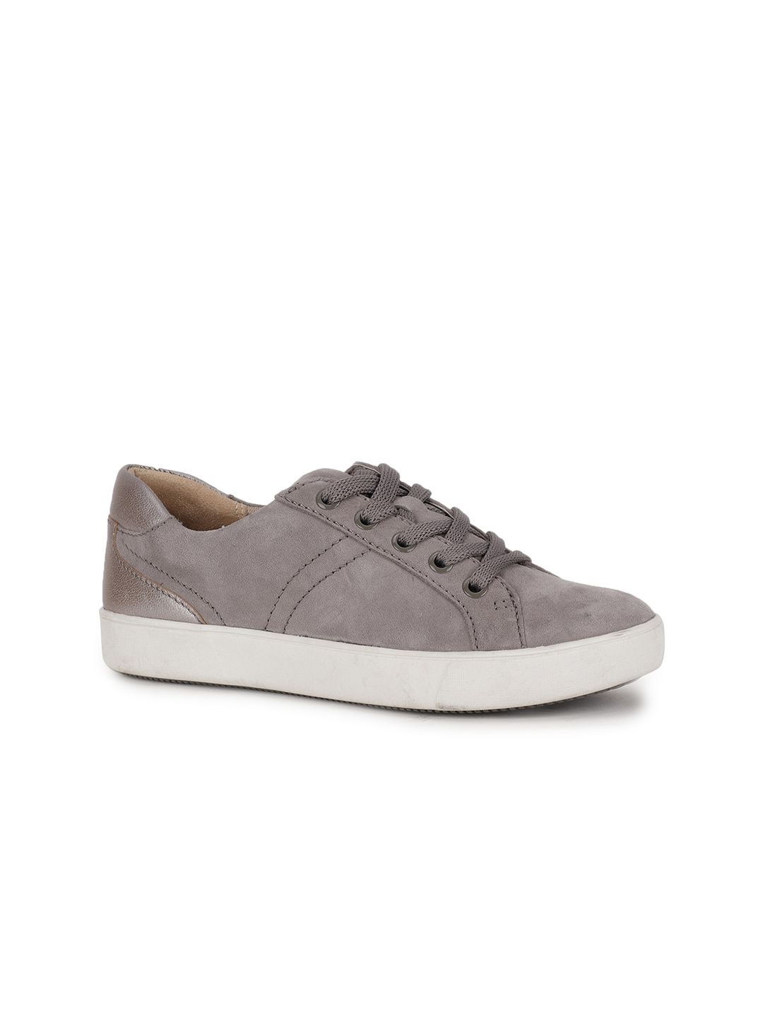 Naturalizer Women Grey Leather Sneakers Price in India