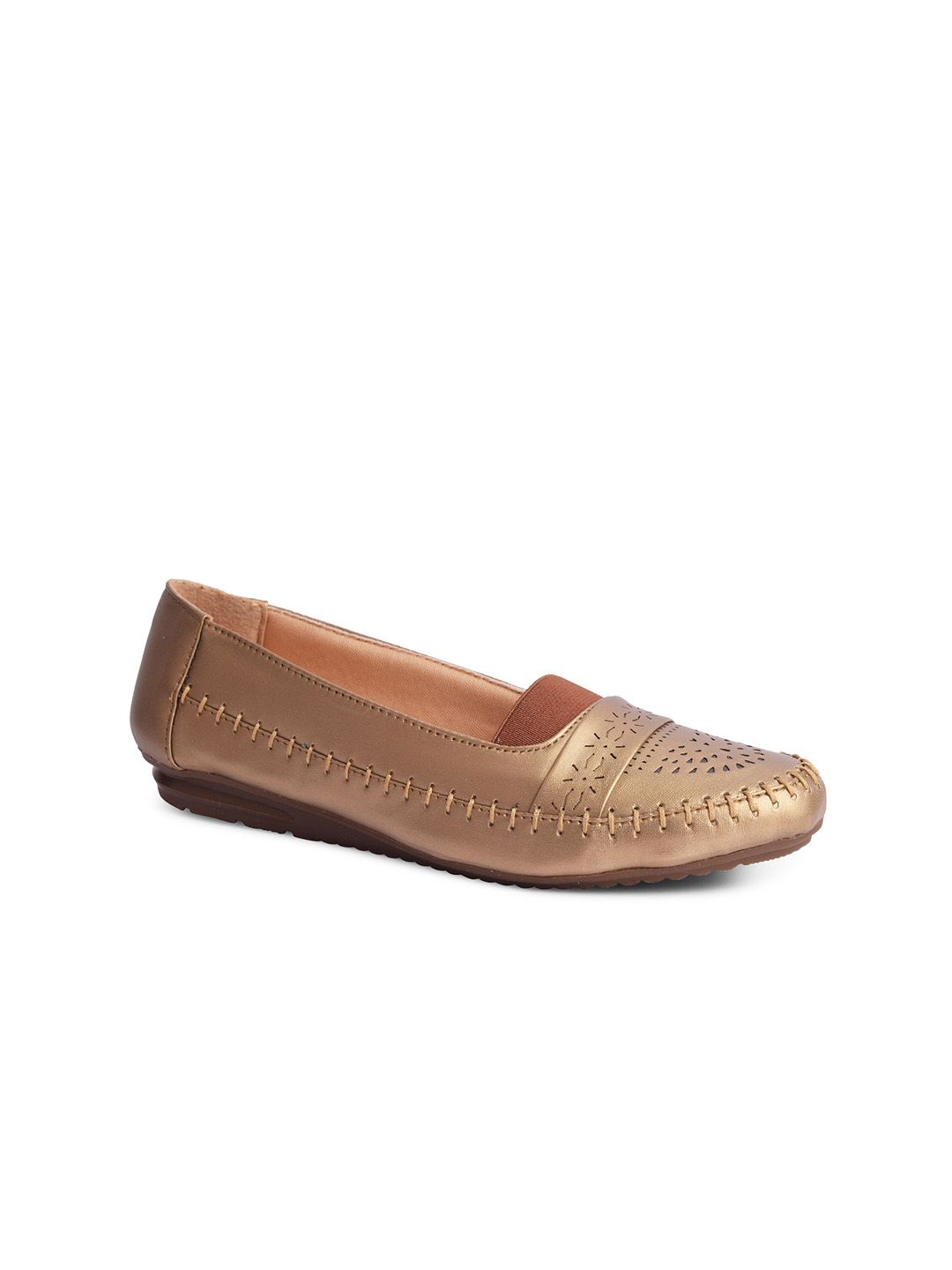 XE Looks Women Copper-Toned Ballerinas Flats