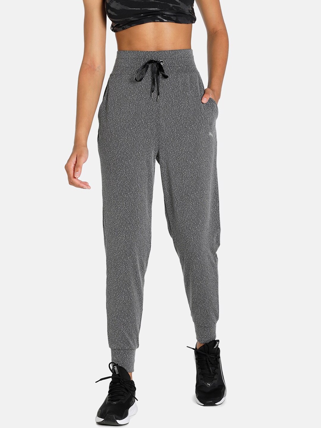 Puma Women Black Stardust Knitted Training Joggers Price in India