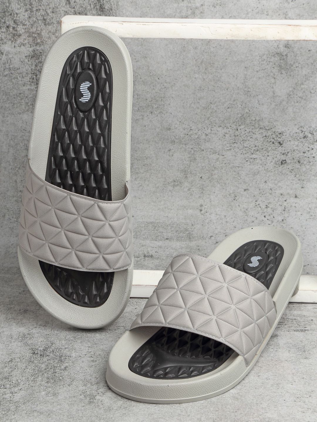 Solethreads Women Grey & Black Thong Flip-Flops Price in India