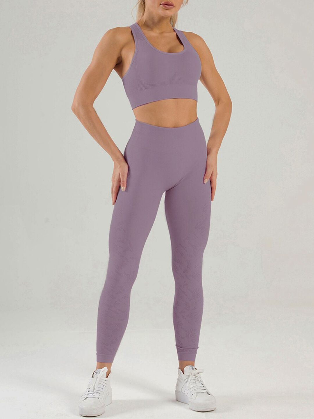 URBANIC Women Purple Solid Gym Track Suit Price in India