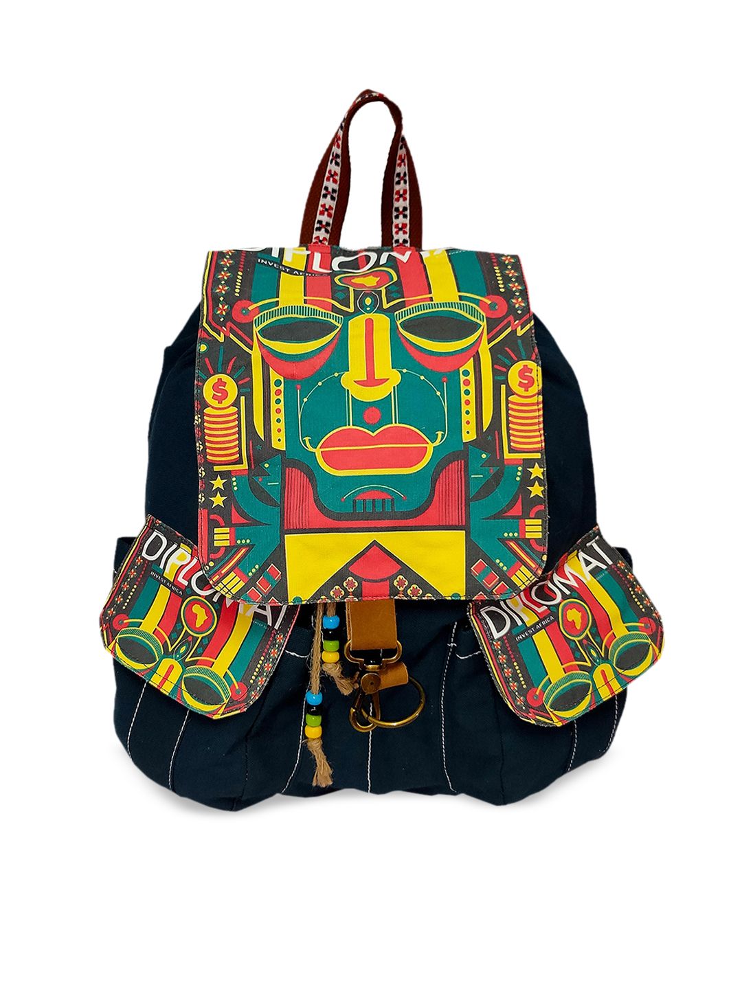 Jhola Basta Women Navy Blue Backpacks Price in India