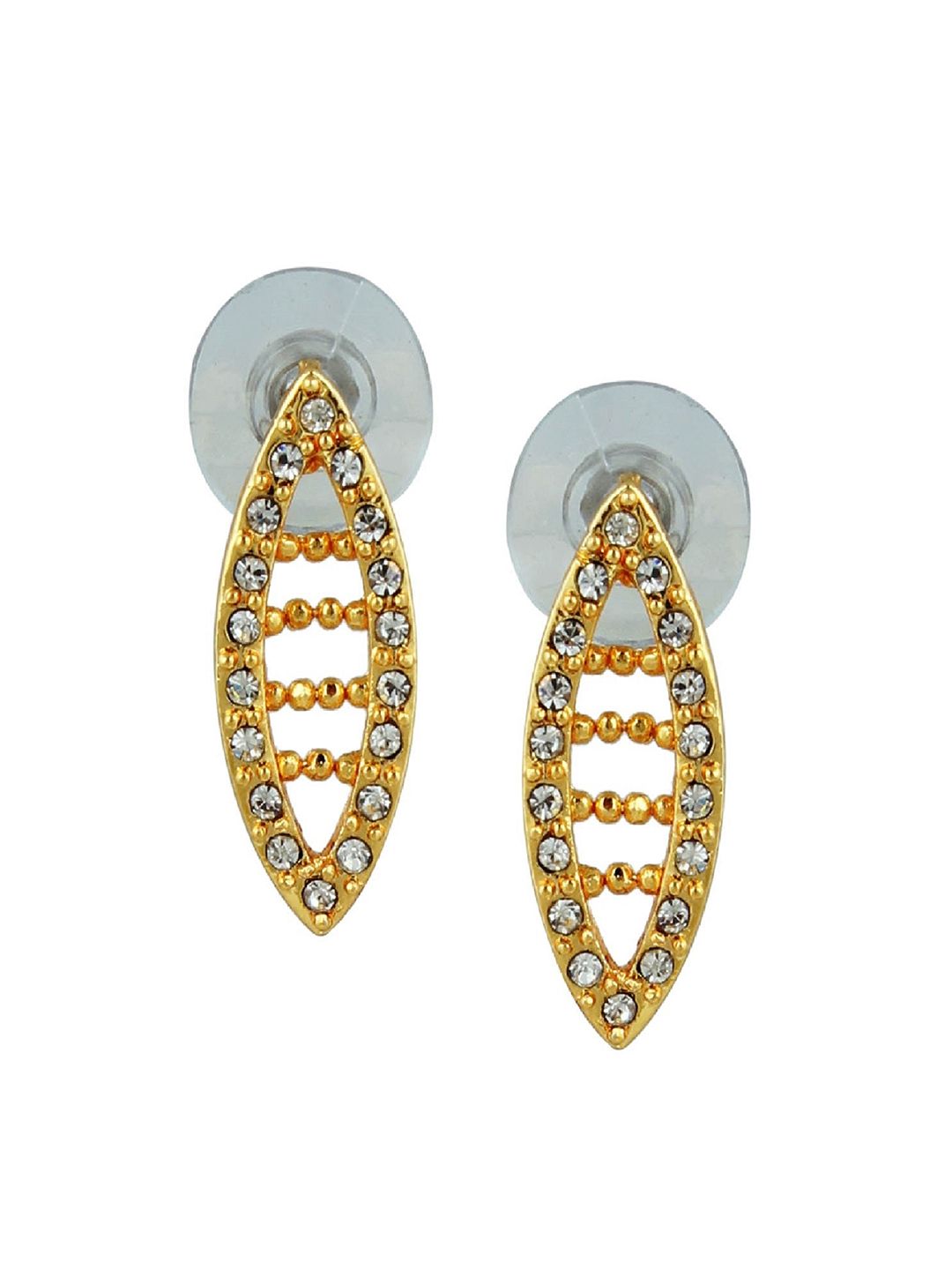 Kshitij Jewels Gold-Toned Contemporary Studs Earrings Price in India