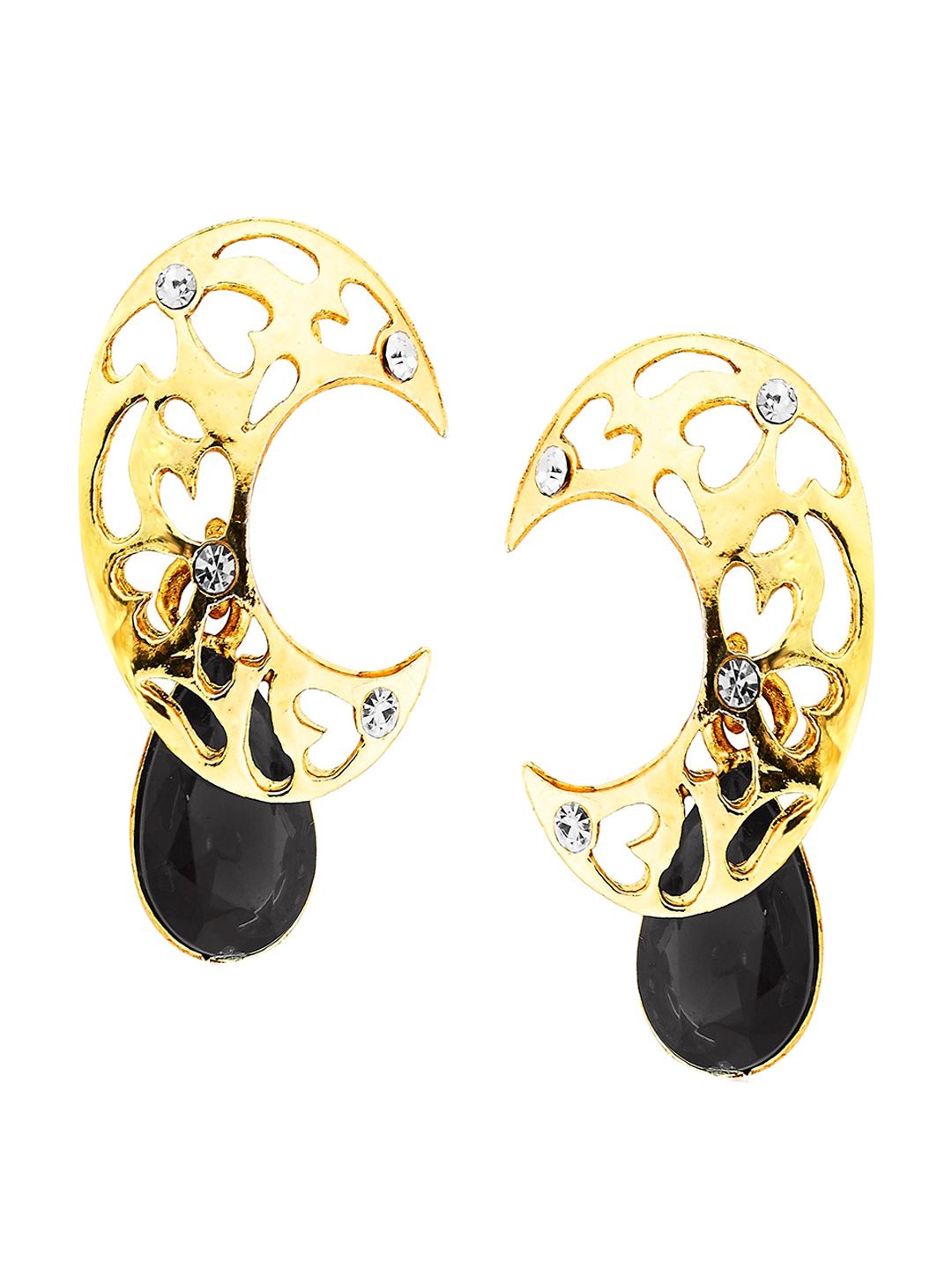 Kshitij Jewels Black Contemporary Studs Earrings Price in India