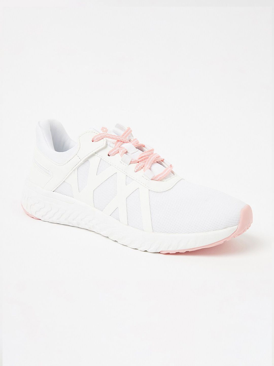Lotto Women White Mesh Running Non-Marking Shoes Price in India