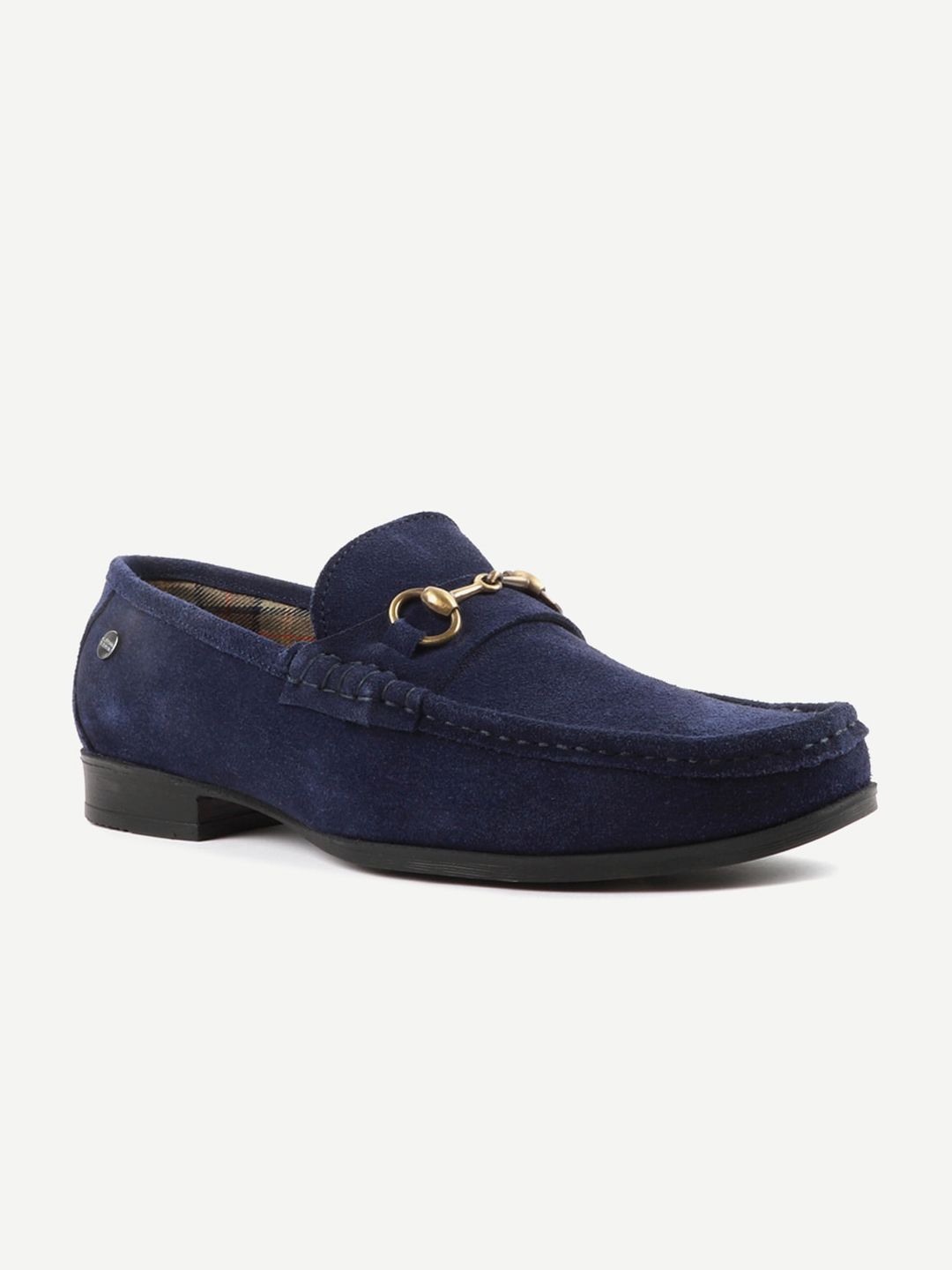 Carlton London Men Navy Blue  Square Toe Loafers