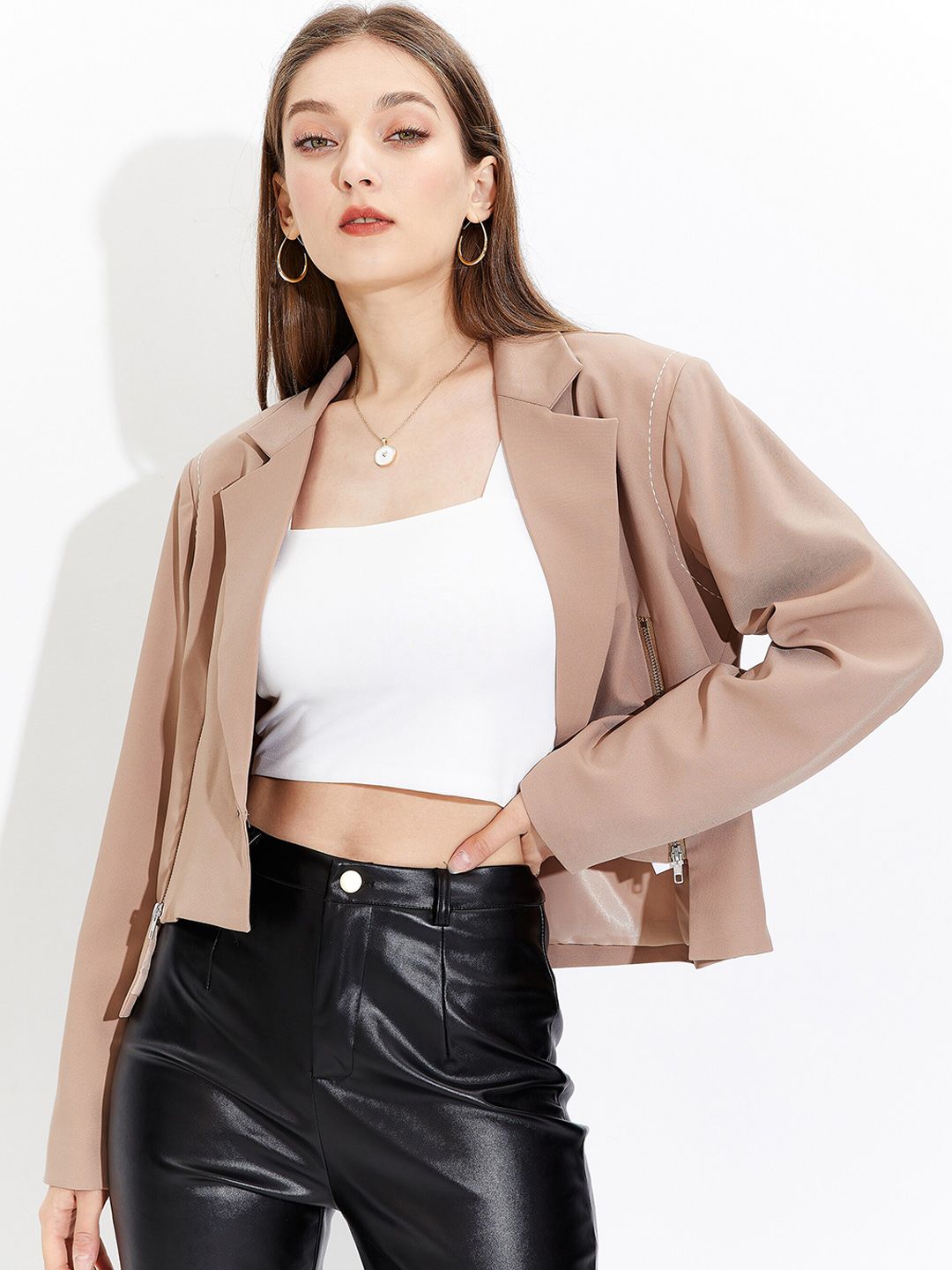 URBANIC Women Brown Solid Blazers