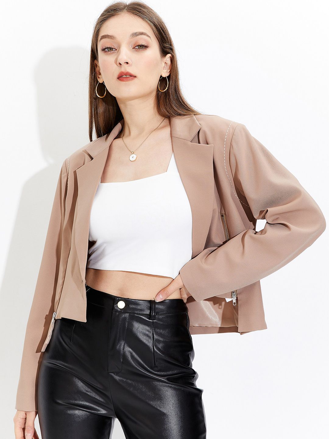 URBANIC Women Brown Solid  Blazers Price in India