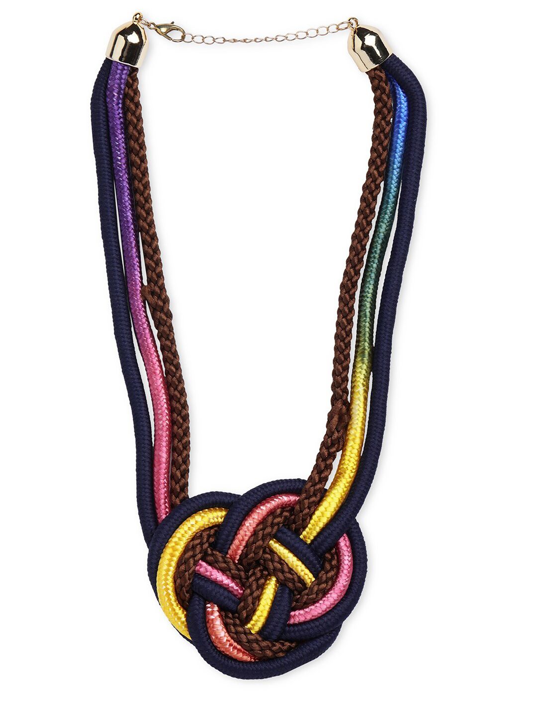 Blisscovered Navy Blue & Pink Necklace Price in India
