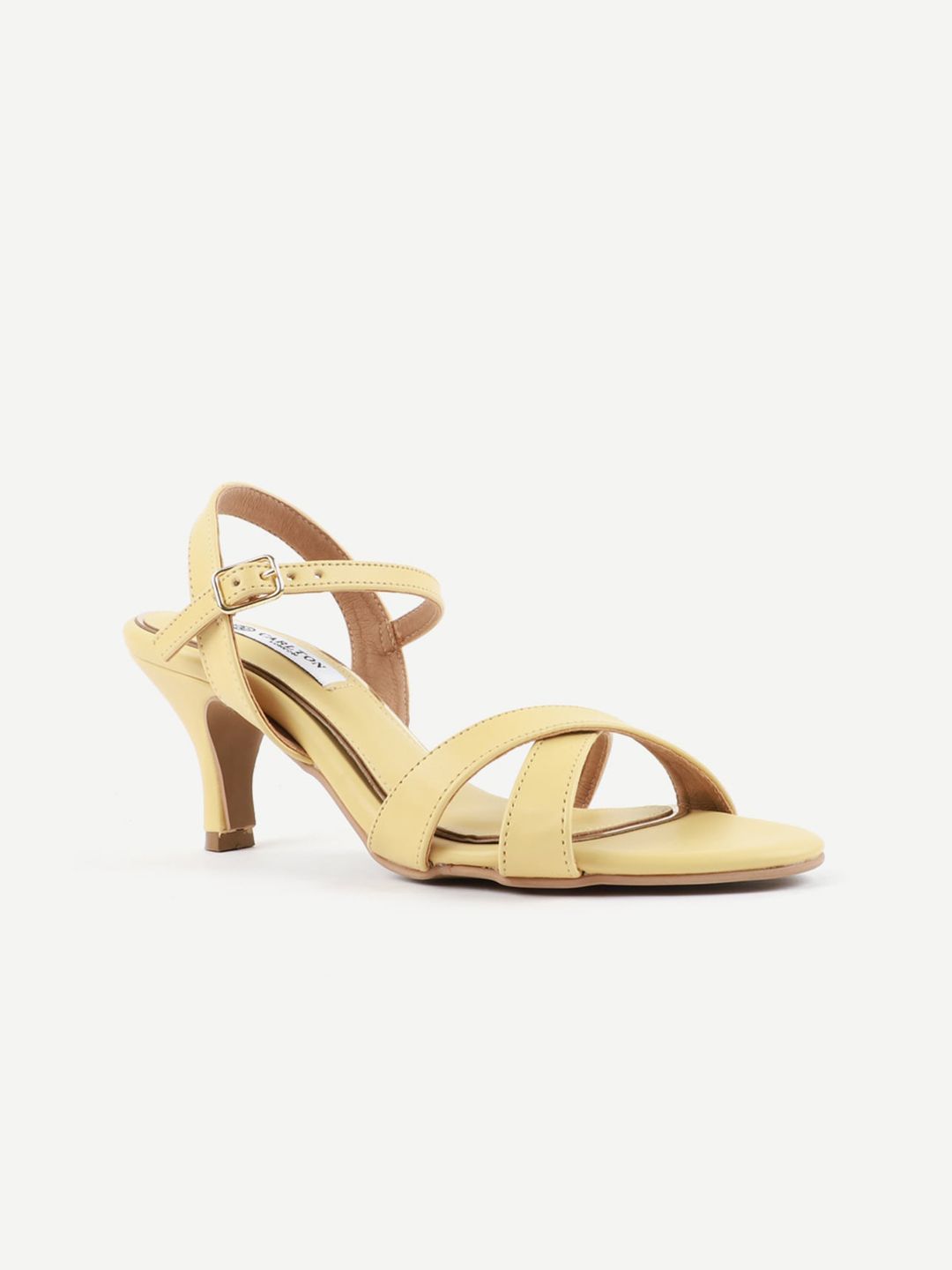 Carlton London Yellow Sandals with Buckles Price in India