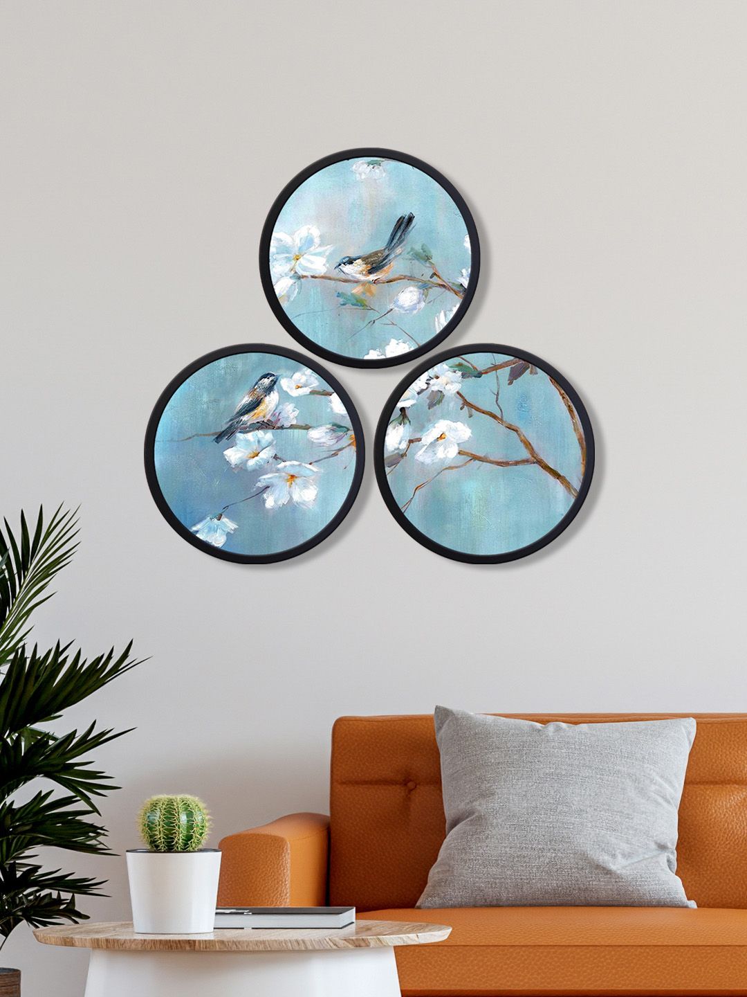 999Store Pack Of 3 Printed Round Wall Art Price in India