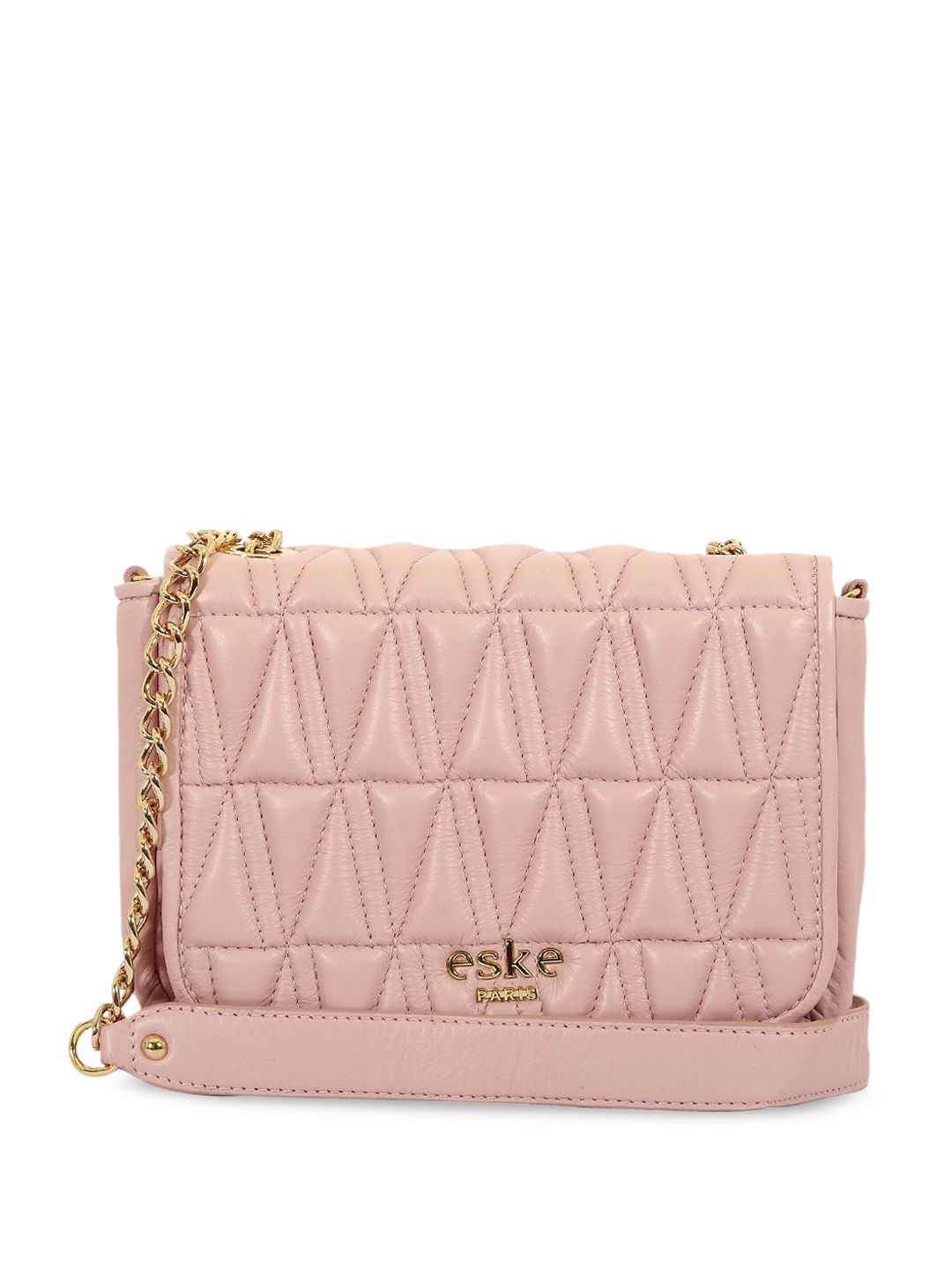 Eske Rose Leather Structured Sling Bag with Quilted Price in India