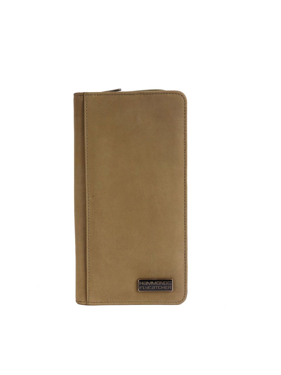 HAMMONDS FLYCATCHER Unisex Green Zip Detail Leather Passport Holder Price in India