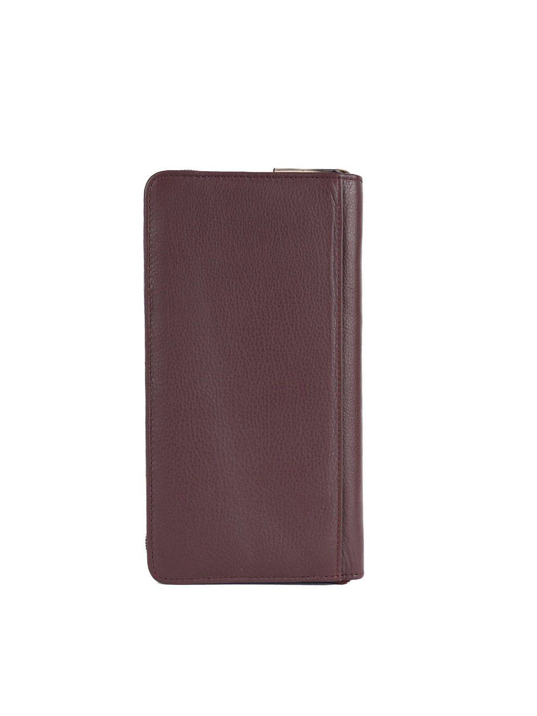 HAMMONDS FLYCATCHER Unisex Brown Zip Detail Leather Passport Holder Price in India