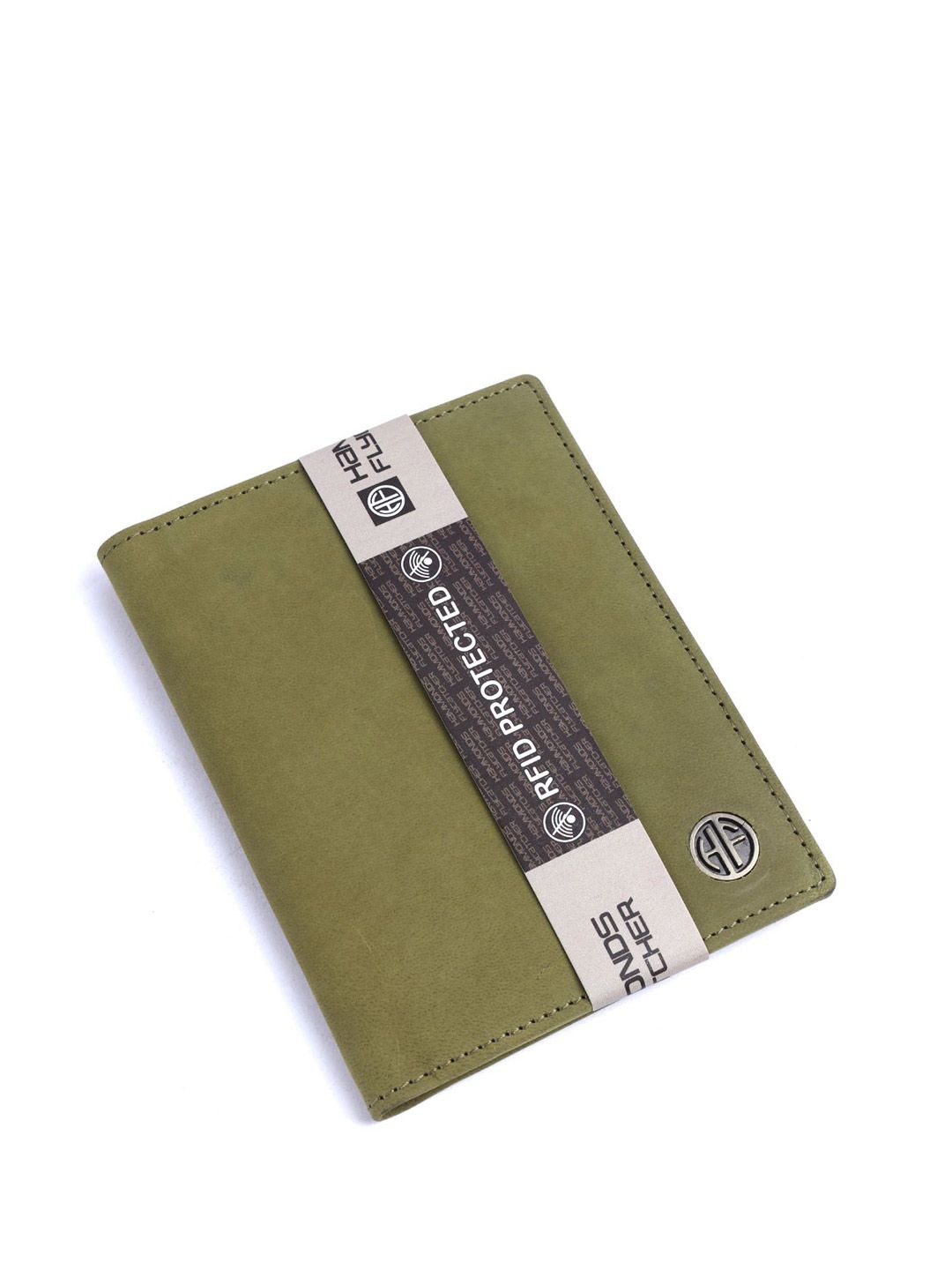 HAMMONDS FLYCATCHER Unisex Green Leather Passport Holder Price in India