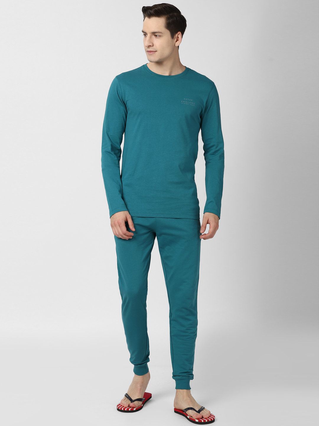 Peter England Men Blue Night suit