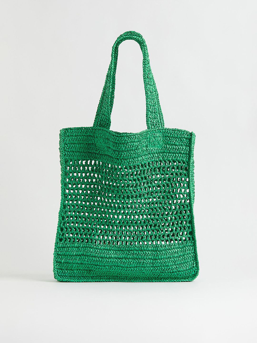 H&M Green Straw Shopper Tote Bag Price in India