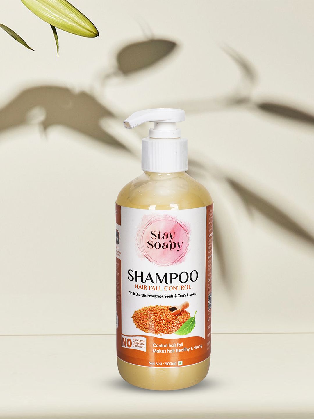 Stay Soapy Hair Fall Control Shampoo with Orange & Fenugreek Seeds - 300 ml Price in India