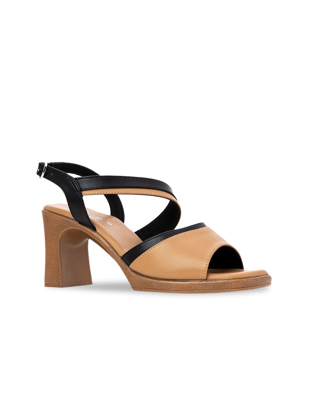 Khadims Beige Block Sandals with Buckles Price in India