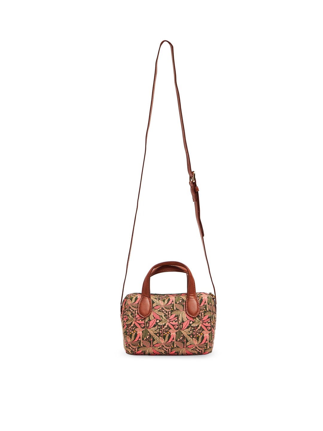 Chumbak Olive Green Floral PU Structured Sling Bag Price in India