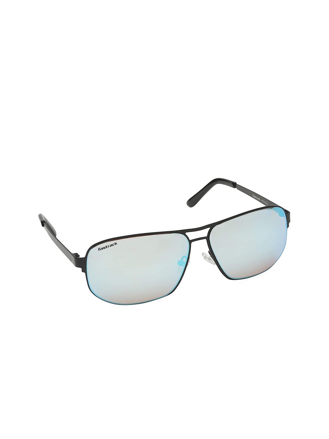 Fastrack Unisex Brown Lens & Black Square Sunglasses with UV Protected Lens Price in India