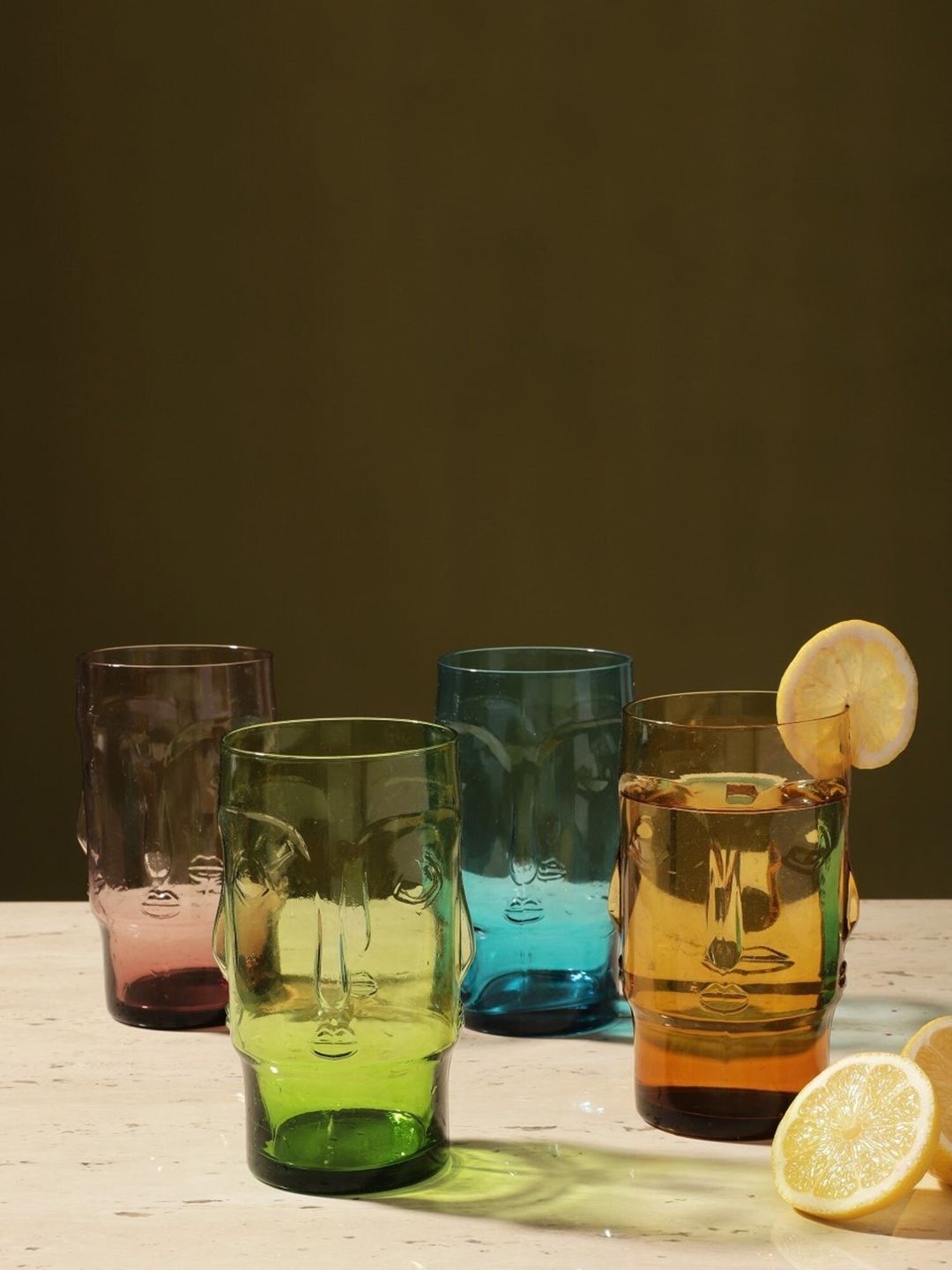 The Decor Mart Assorted Malibu Tall Tiki Water or Juice Glass Price in India