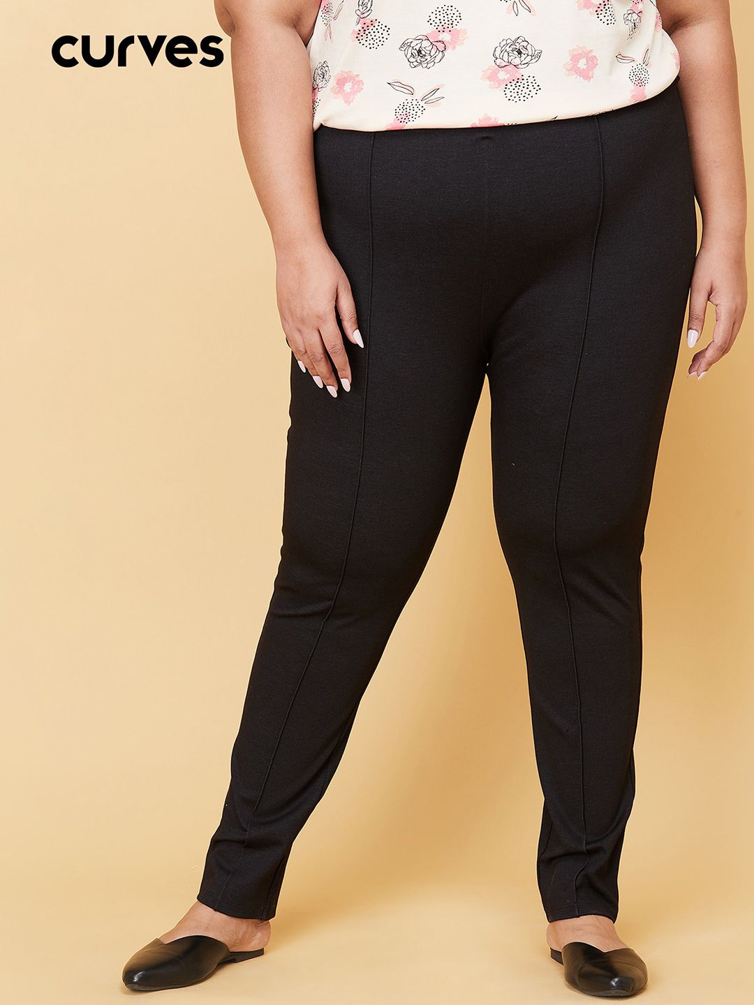 max Women Black Trousers Price in India