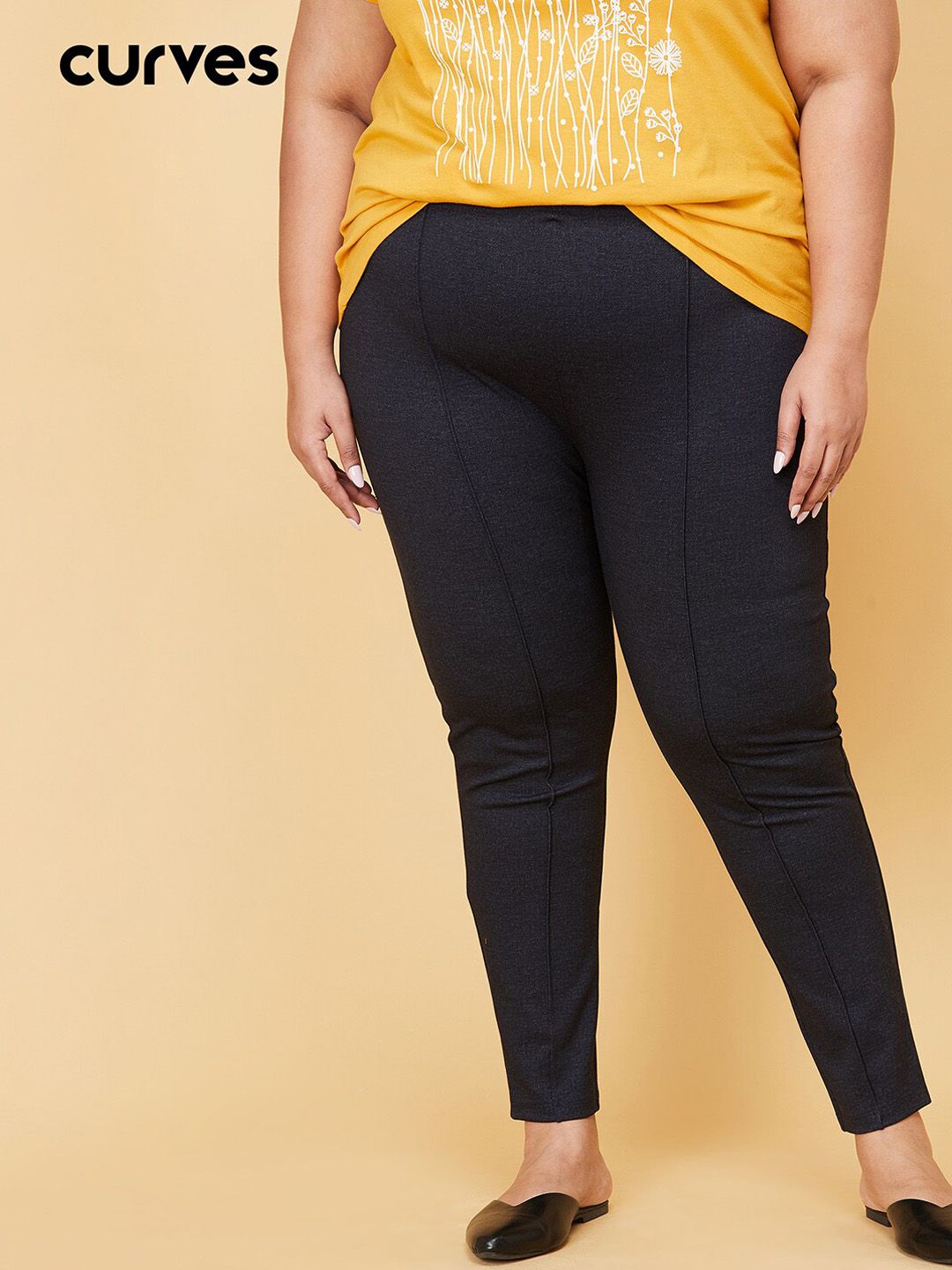 max Women Plus Size Blue Trousers Price in India